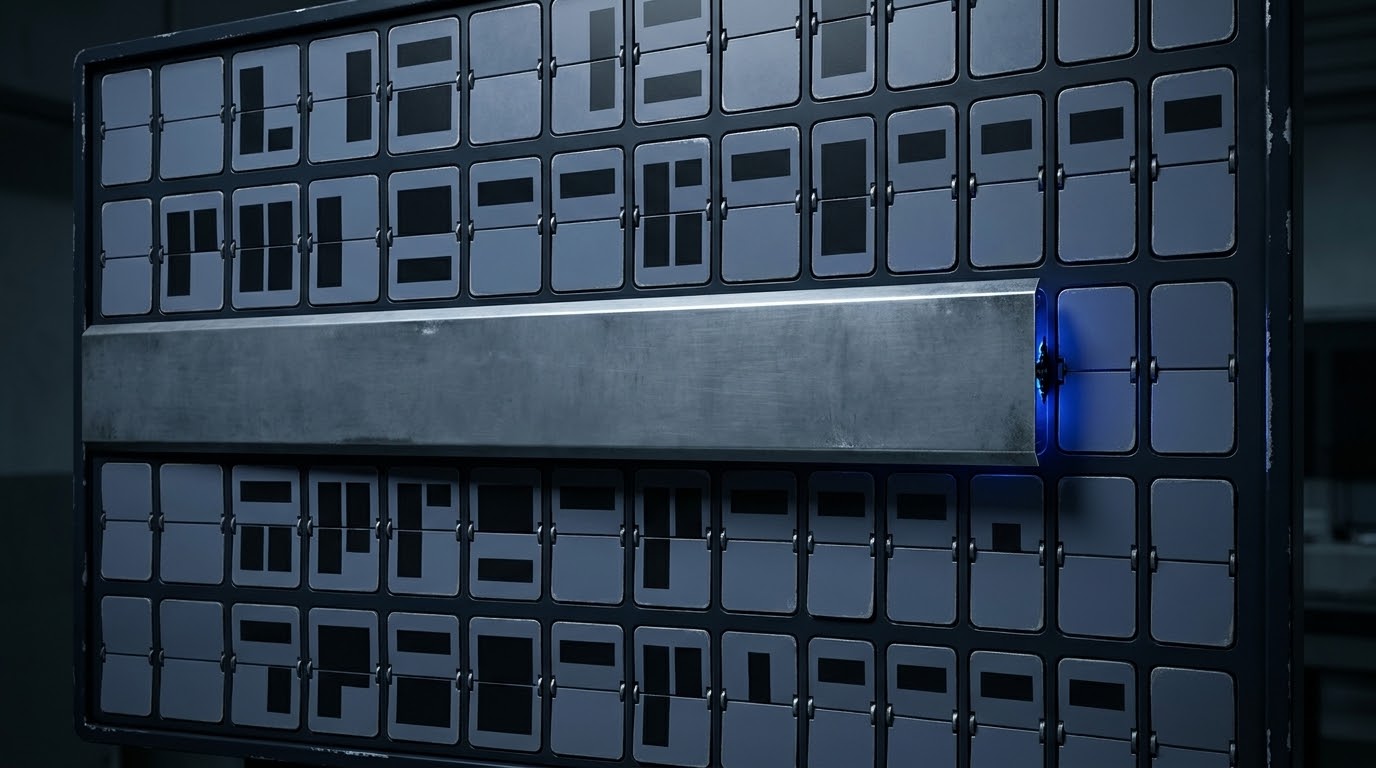 The change made behind a shutter, so only settled states are ever on display