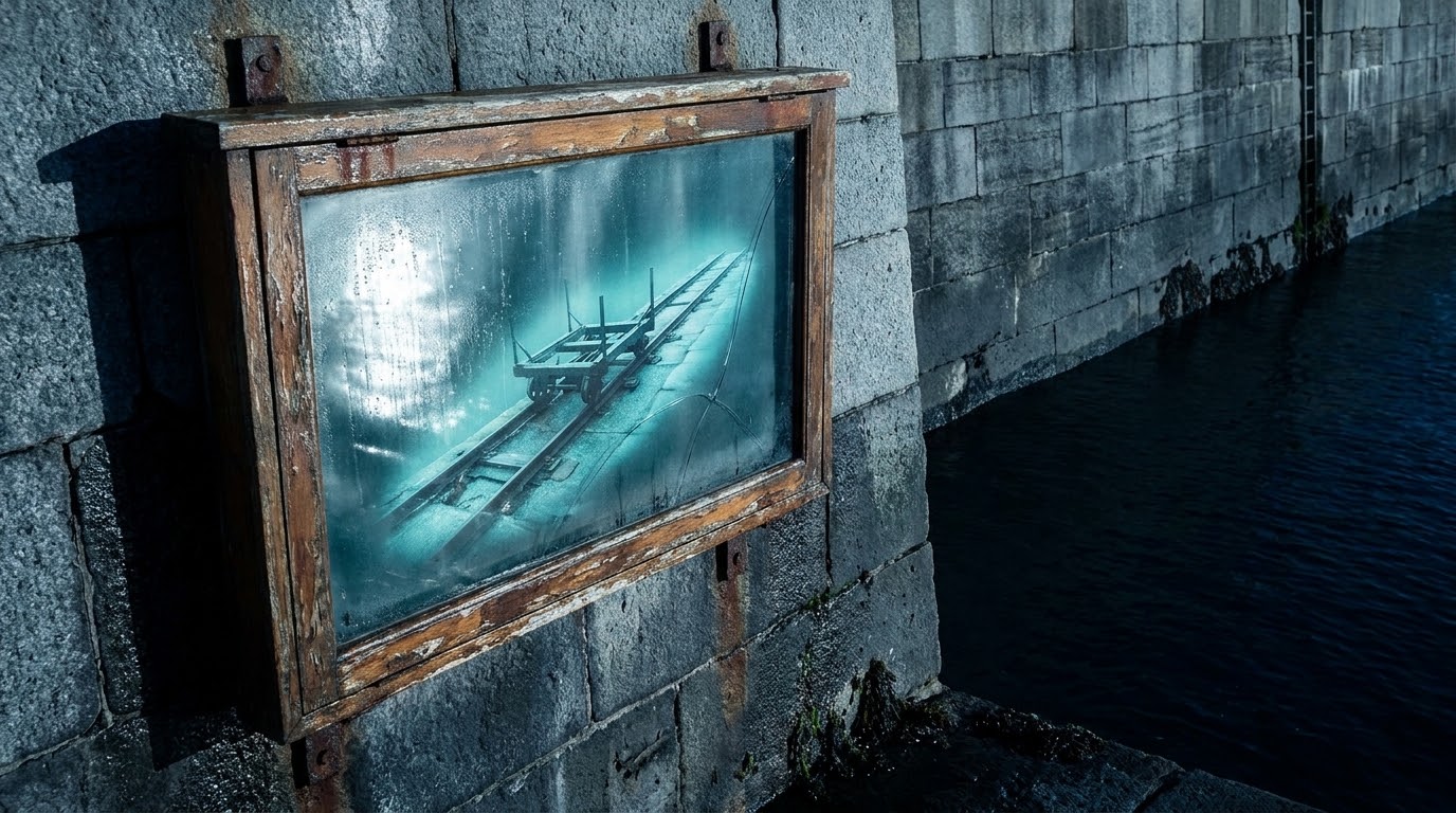 An accurate depiction of a slipway, on a quay that has none