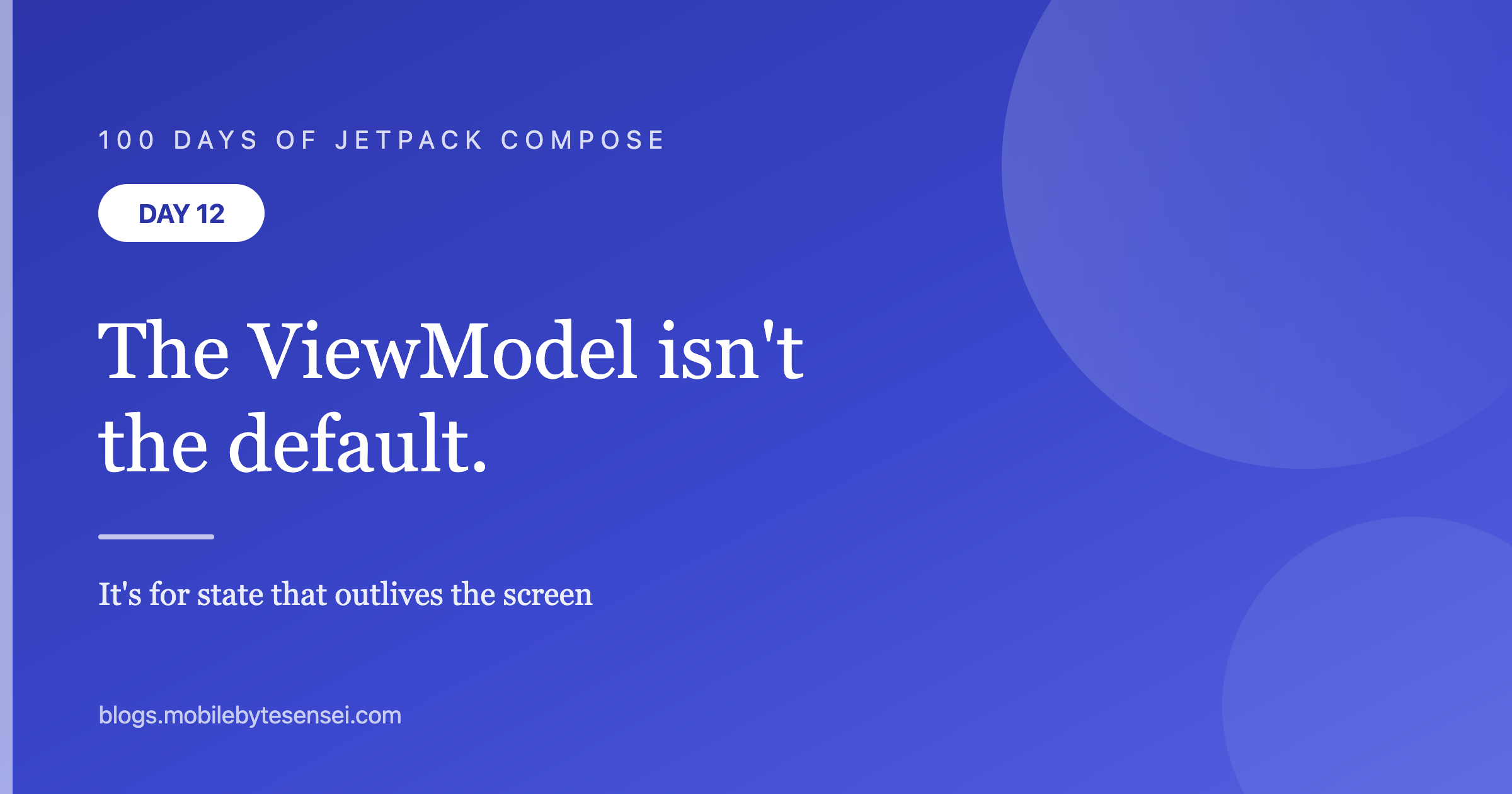 Day 12 — Screen state vs UI element state