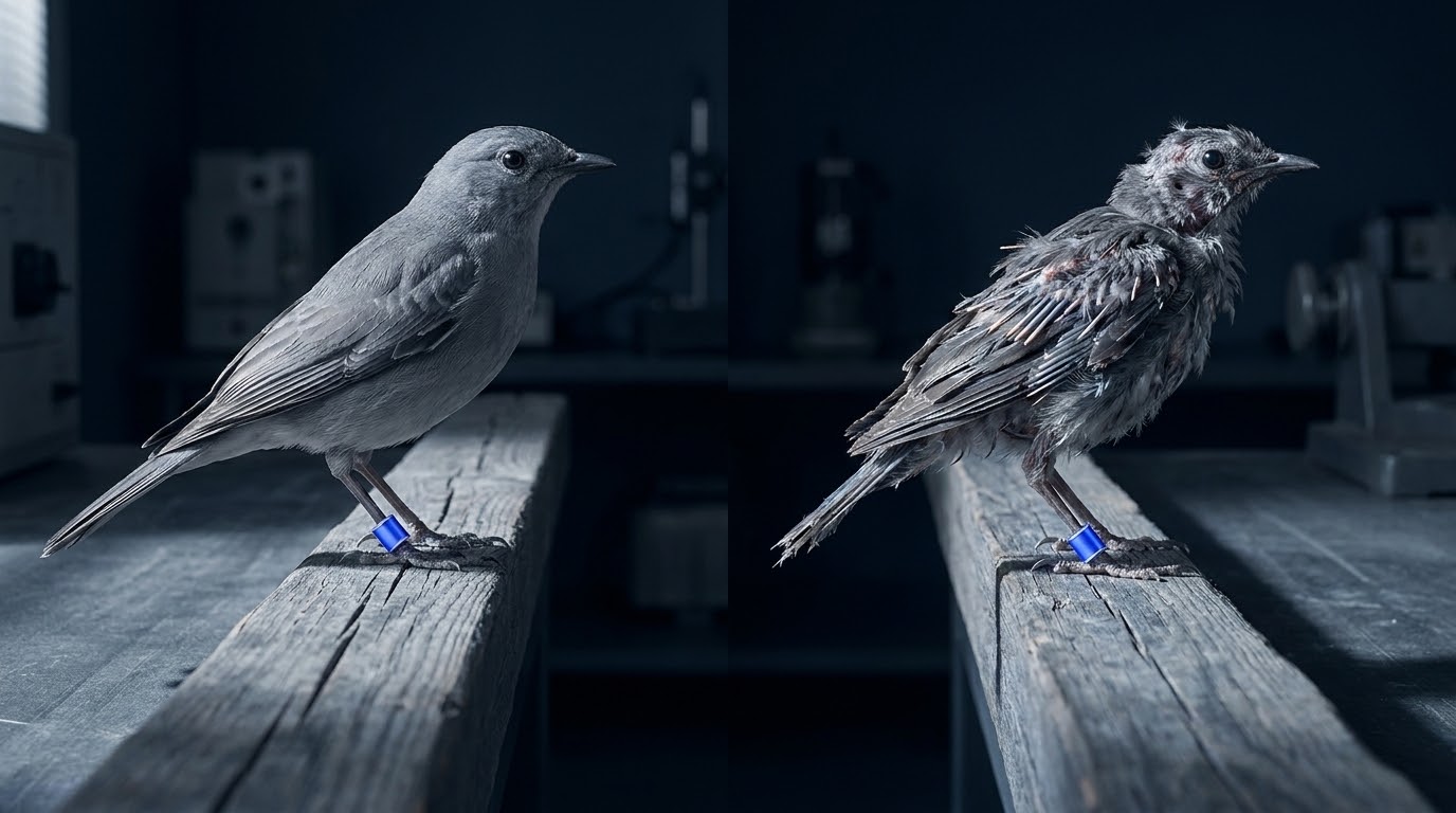 The same individual before and after a moult, and the one thing that did not change