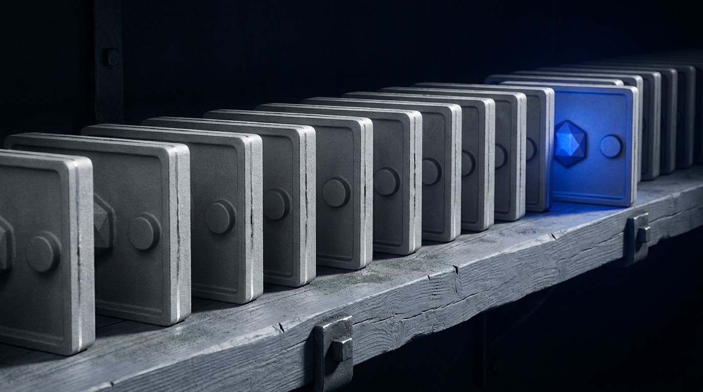 A sound, uniform run, with one piece from a different mould