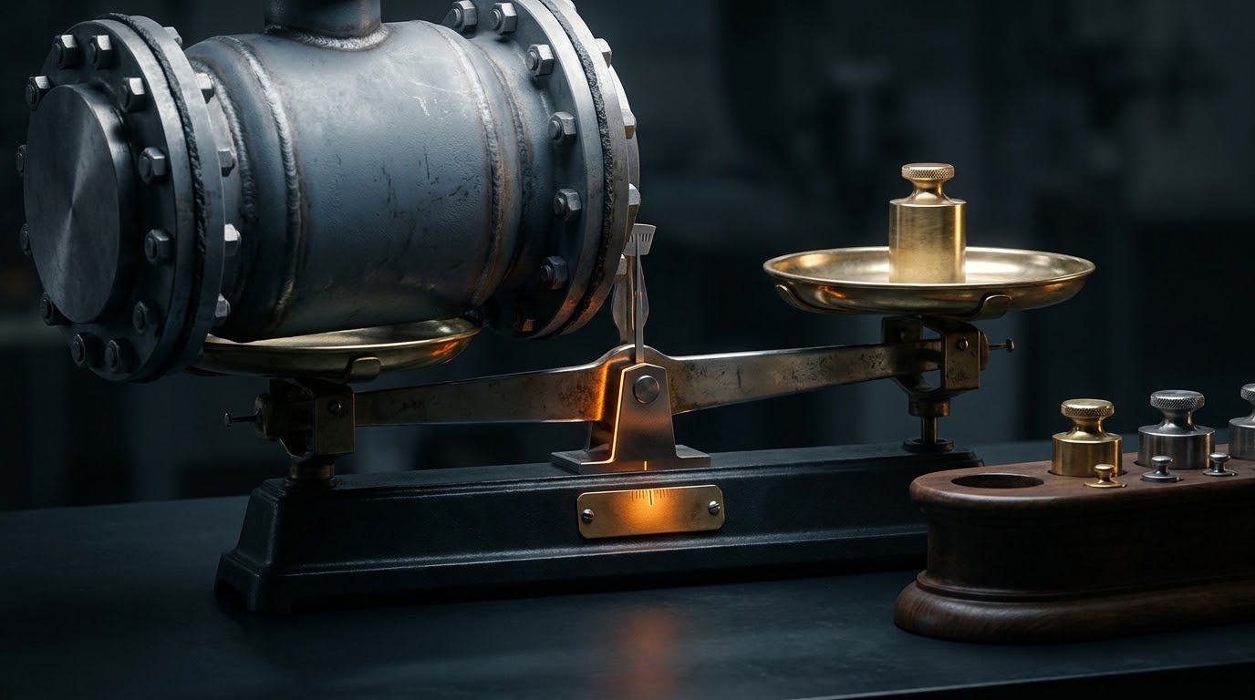 Weighing the sealed vessel, which answers the question without opening it