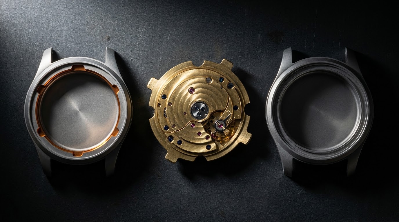 A movement cut to seat in one case and no other
